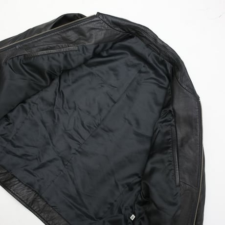 Double Zip Black Lamb Leather Jacket