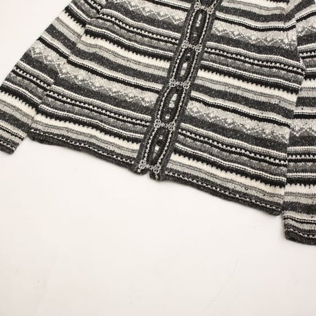 Nordic Pattern Knit Cardigan