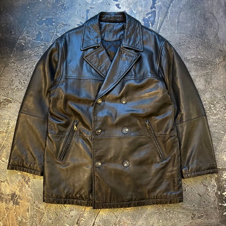 Double Breasted Leather Coat
