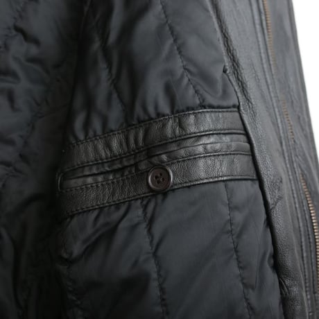 Black Lamb Leather Coat