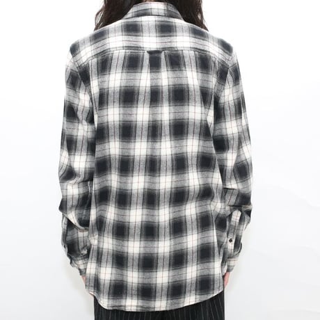 Ombre Plaid Cotton Flannel Shirt