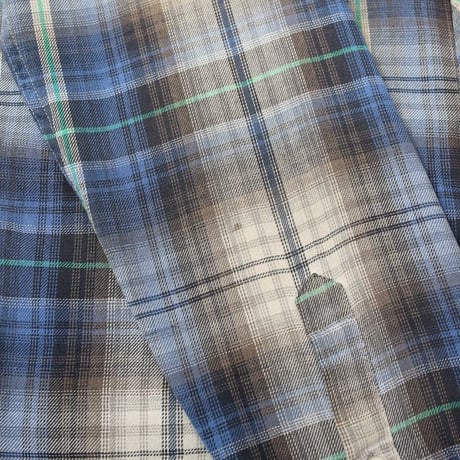 Ombre Plaid Cotton Flannel Shirt