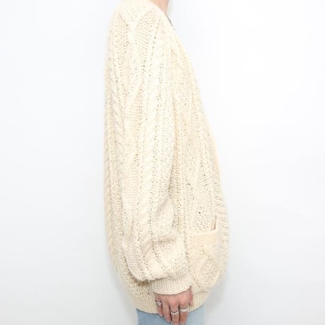 Cable Knit Cardigan MADE IN ENGLAND