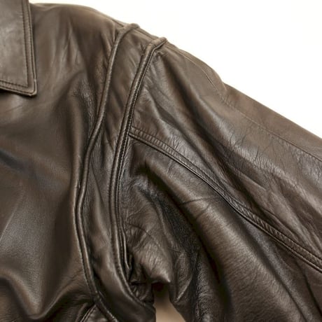 Euro Vintage Black Lamb Leather Jacket Loose Silhouette