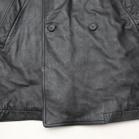 Black Leather Trench Coat