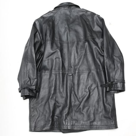 Black Leather Trench Coat