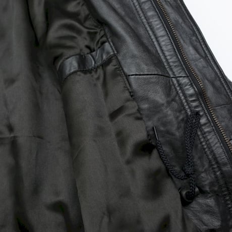 Black Lamb Leather Coat
