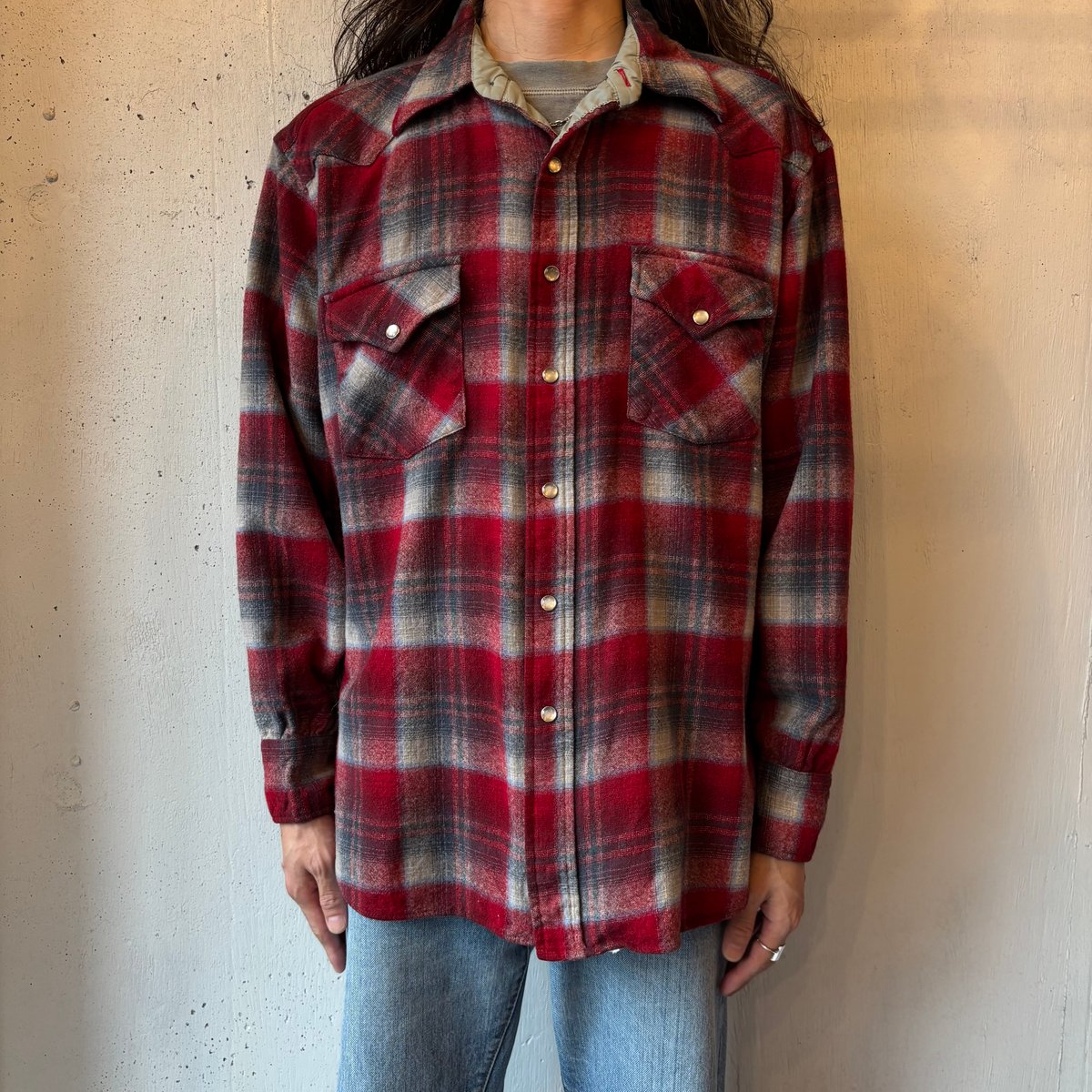 稀少⭐︎ 90s ペンドルトン・ウェスタンフリンジ付きウールラグ 70s Pendleton Wool Jacket | Strato