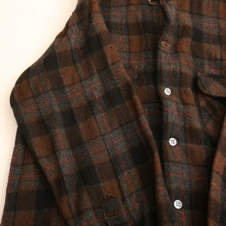 60s Towncraft Wool Plaid Loop Shirt