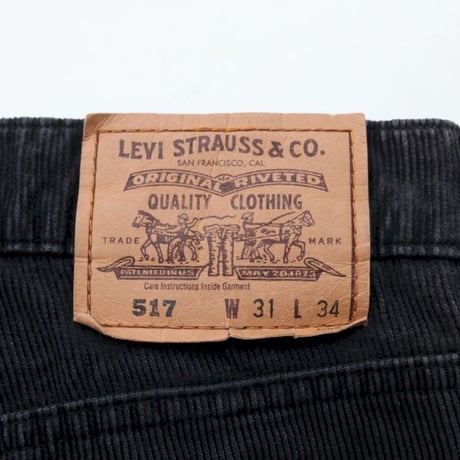 Levis 517 Black Corduroy Pants