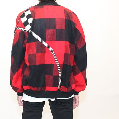 Funny Checker Pattern Cardigan