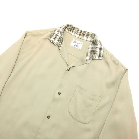 60s Campus Open Collar Rayon Shirt