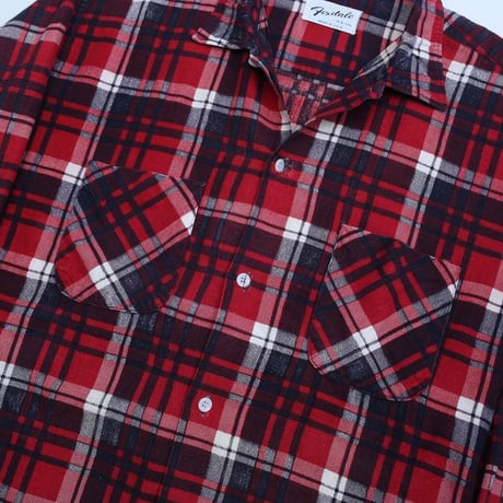60's Foxdale Printed Plaid Flannel Shirt