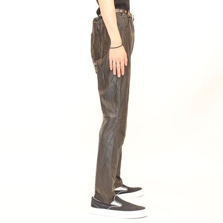 Black Leather Pants Slim Fit