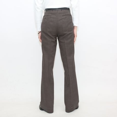 Dot Pattern Flared Wool Pants