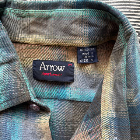 80s Arrow Ombre Plaid Cotton Shirt