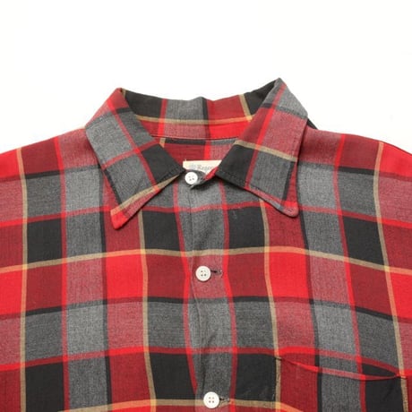 60's Rayon Plaid L/S Shirt
