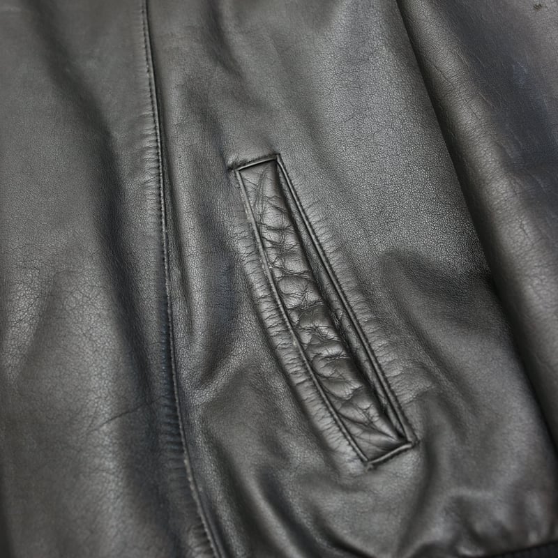 Vintage Single Leather Jacket Black | Strato