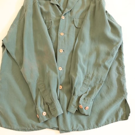 Open Collar Silk L/S Shirt