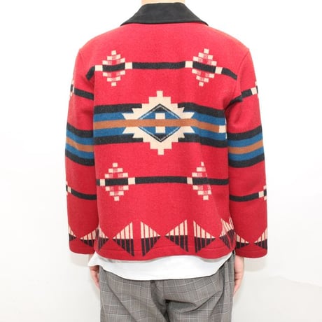 Pendleton Leather Collar Wool Jacket