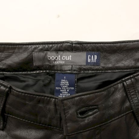 GAP Black Leather Flared Pants