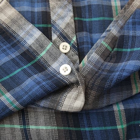 Ombre Plaid Cotton Flannel Shirt