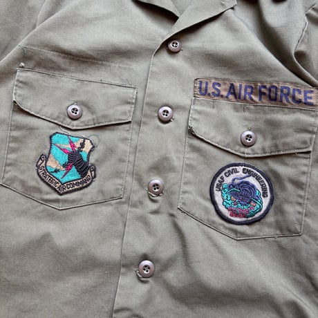 80s US.ARMY OG507 Utility Shirt