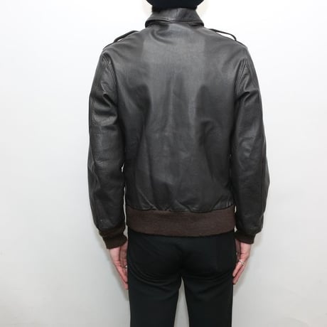 A-2 Type Dark Brown Leather Jacket