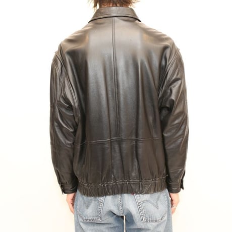 Black Lamb Leather Jacket Loose Silhouette
