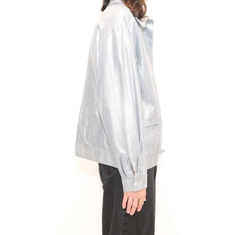 Silver Metallic Silk Jacket