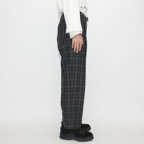 Wool 2Tuc Plaid Slacks