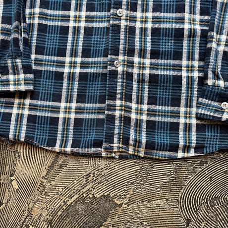 70s Sears Print Flannel Plaid Shirt