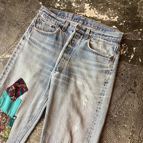 90's Levi's 501 Patchwork Denim Pants Made in USA