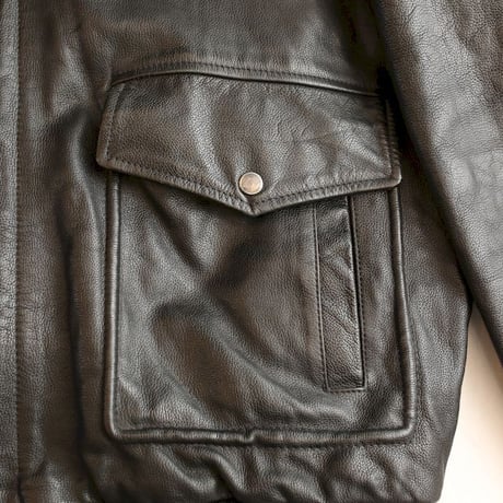 All Black G-1 Type Flight Leather Jacket