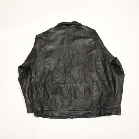 Black Leather Jacket Loose Silhouette