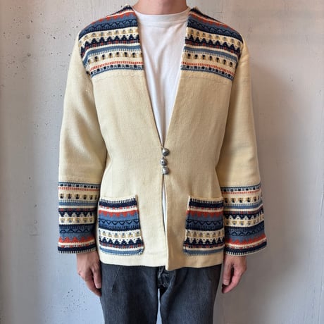 Native Pattern Wool Jacket