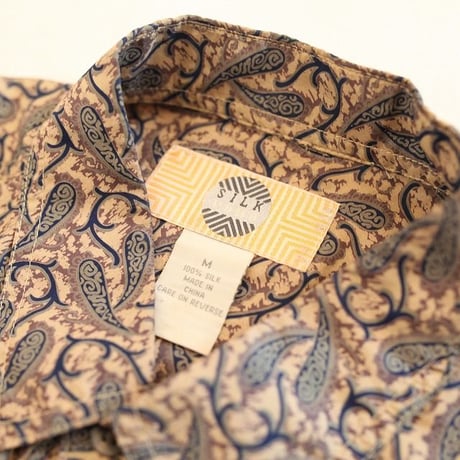 Paisley Pattern Silk L/S Shirt