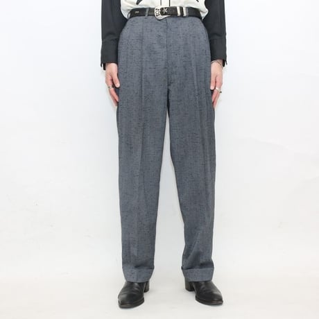 50-60's Pleated Nep Slacks