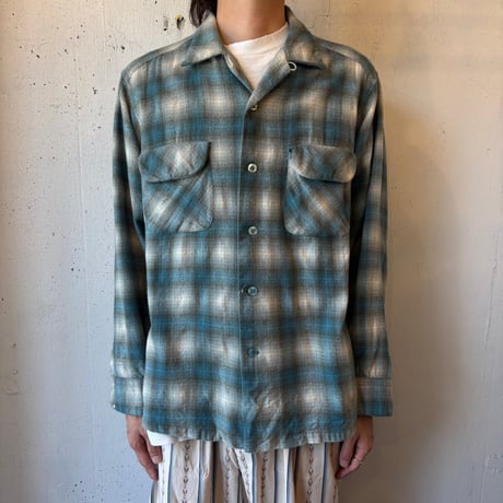 60s Pendleton Ombre Plaid Loop Shirt