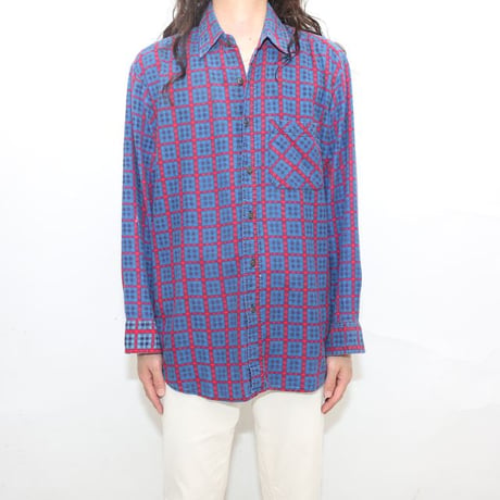 Plaid Print Flannel Shirt