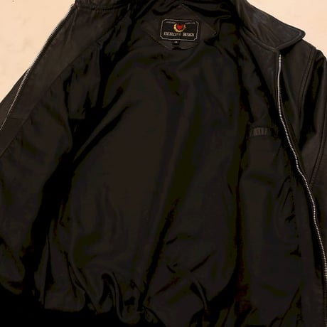 Black Rib Leather Jacket