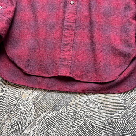 60s Pendleton Ombre Plaid Wool Shirt