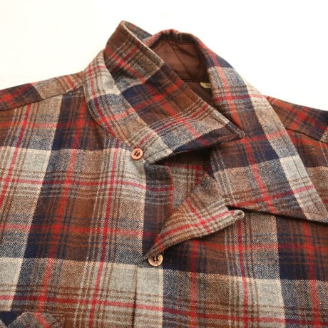 70s Wool Plaid Loop Shirt