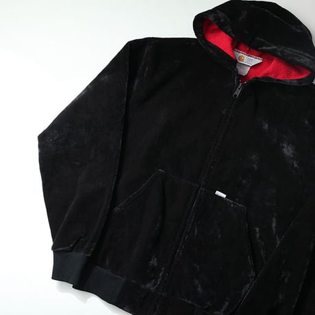 カーハート ベロアパーカー ブラック Carhartt Velvet Hoodie