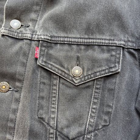 90s Levi's 70503 Super Black Denim Jacket  MADE IN TUNISIA