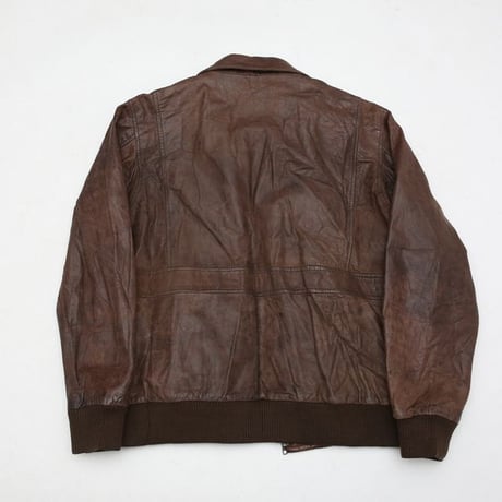 Brown Rib Leather Jacket