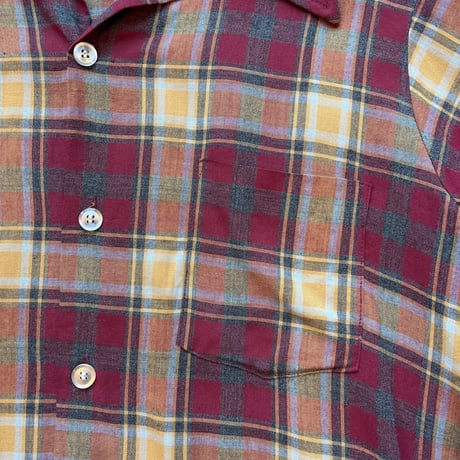 60-70s "Golden Key" Rayon Loop Shirt