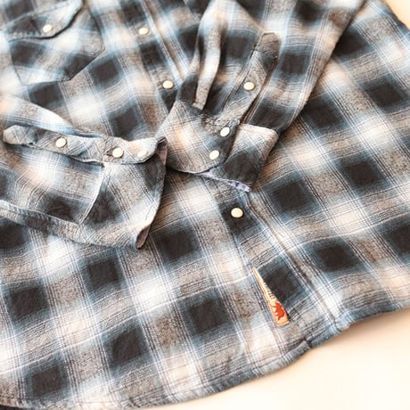 Western Ombre Checker Flannel Shirt  