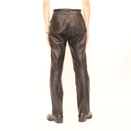 Wilsons Black Leather Pants Slim Fit