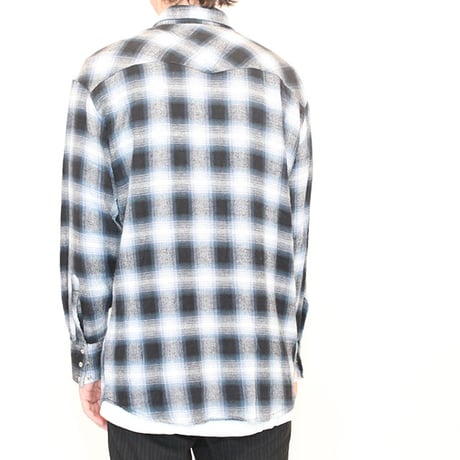 Ombre Check Western Shirt